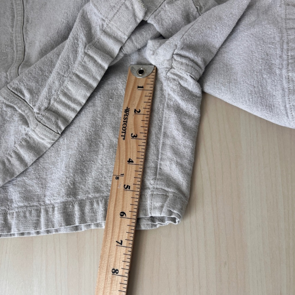 Cherokee Skort Women 16 Beige Linen Cotton Button Front Mini Skirt Vintage - Picture 7 of 11